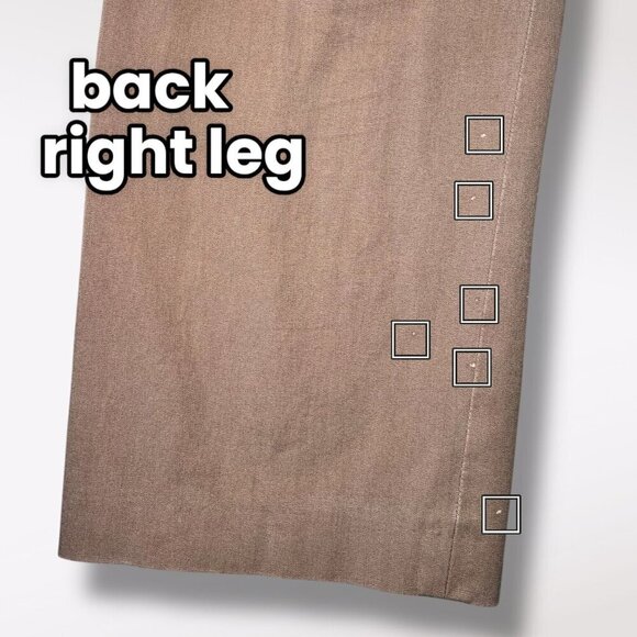 Banana Republic High Rise Stretch Cotton Pants Brown Size 8 Long (Flawed) - Picture 10 of 10